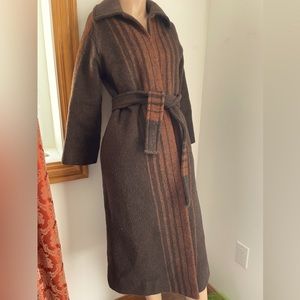 Vintage Brown and Orange Women's Coat